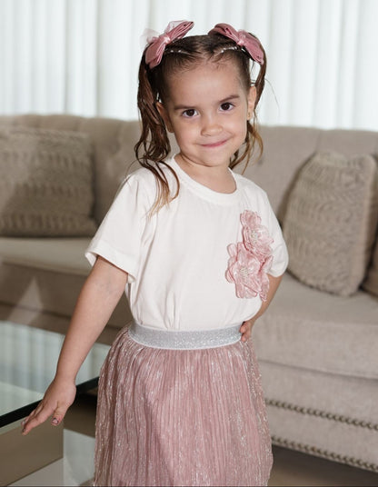 Mini Mima blanca con rosa